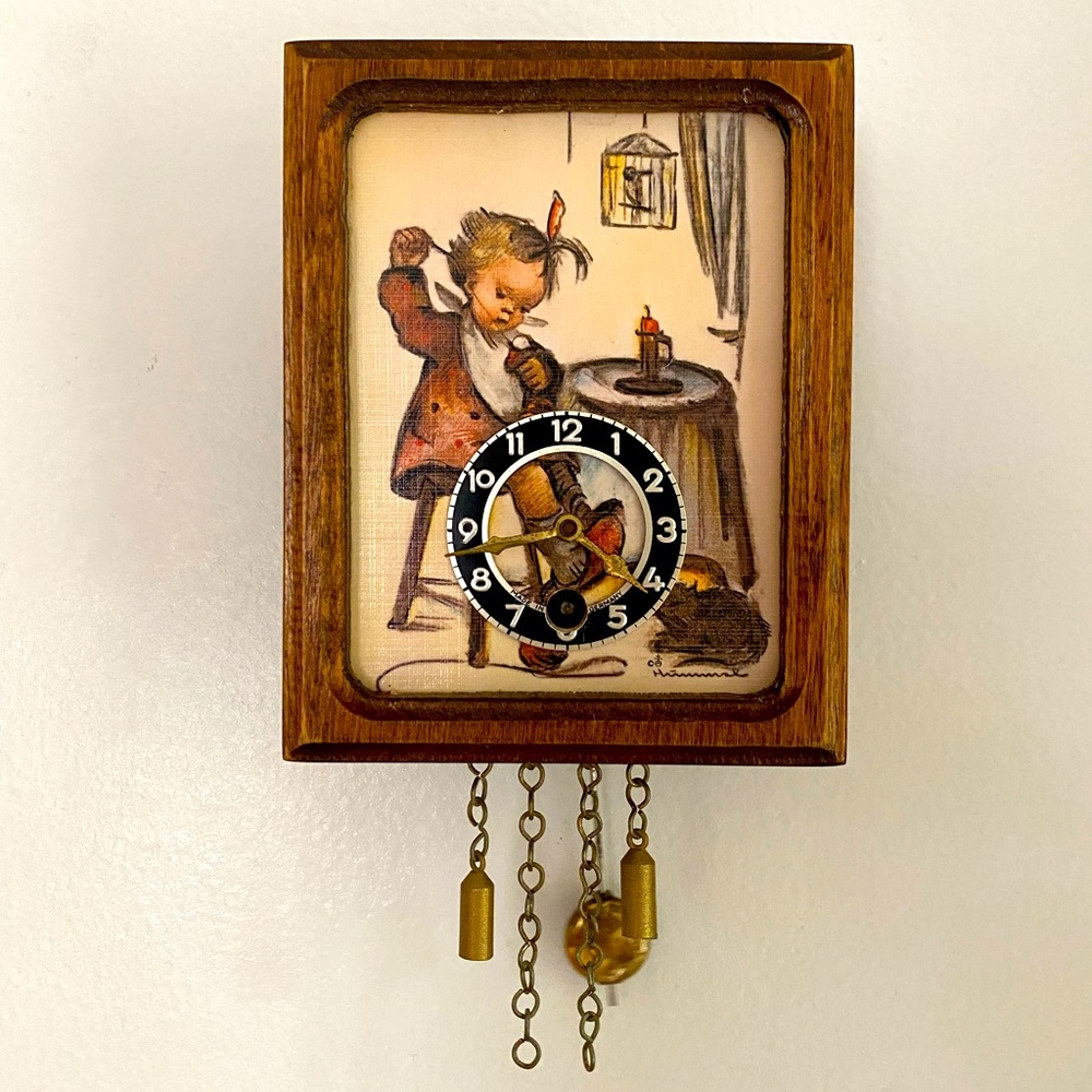 Vintage Hummel Mini Pendelum Clock “Mother’s Helper”